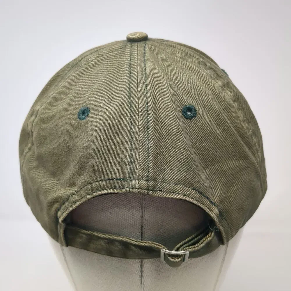 Pizzaslime Baseball Cap Green One Size Embroidered Logo Adjustable Slideback Hat